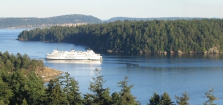 B.C. Ferry in Departure Bay, Nanaimo, Behind the Flying Cloud Bed and Breakfast